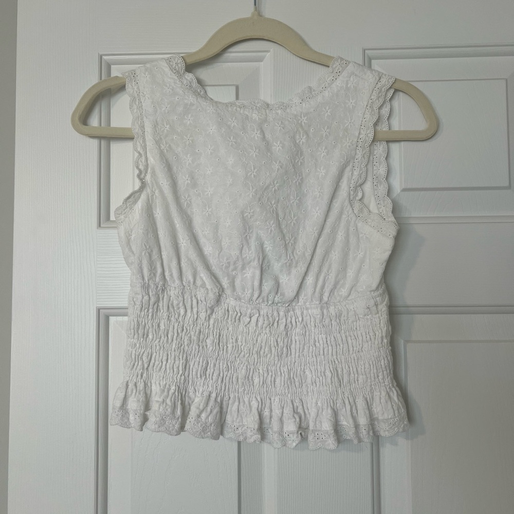 Princess Polly Cream Lace Tank Top